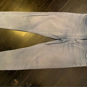 Cheap Monday Skinny Jeans Blue Wash Skull Patch Size 32 Y2K Indie Grunge